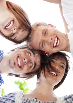 Circle of happy friends